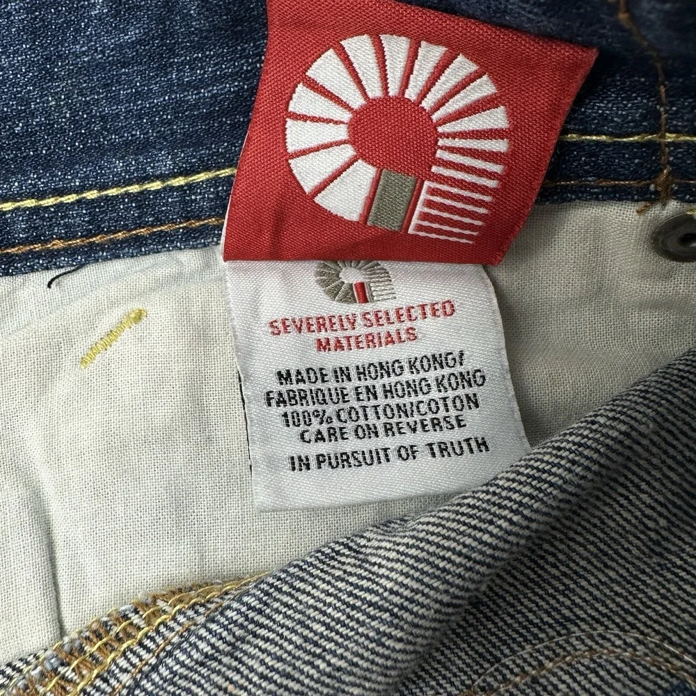 AKADEMIKS NWT Vintage J1 SoHo Men's Jeans Blue Baggy Wide Leg Denim‎ Y2K Size 34